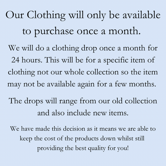 Clothing Collection Drop Information - Next Clothing Drop is 3rd May