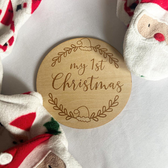 My First Christmas Wooden Milestone Plaque